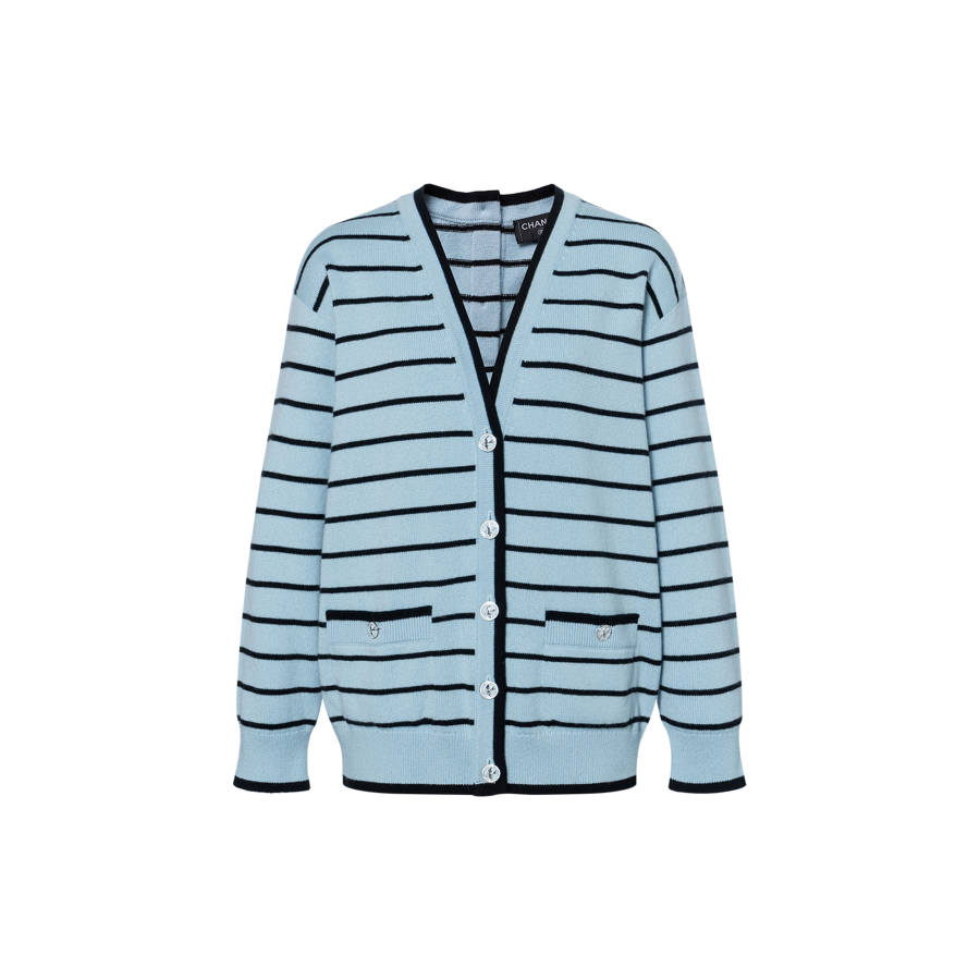 CHANEL 25S Spring Summer Collection Sweater Women's Blue