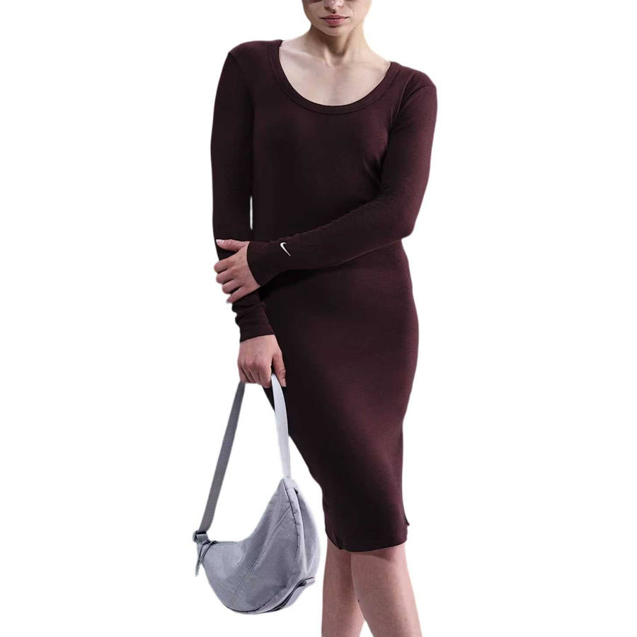 Nike Nike Sportswear Chill Knit Women's Tight Long-Sleeve Midi Mini-Rib Dress