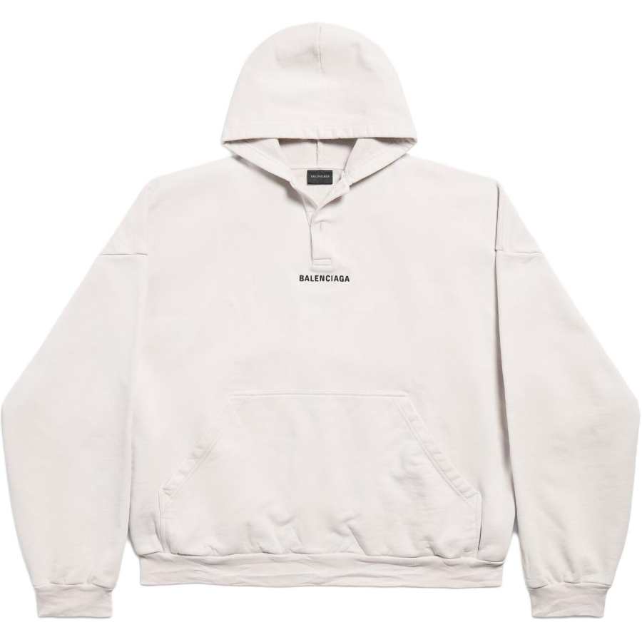 Balenciaga Logo Printed Polo Hoodie