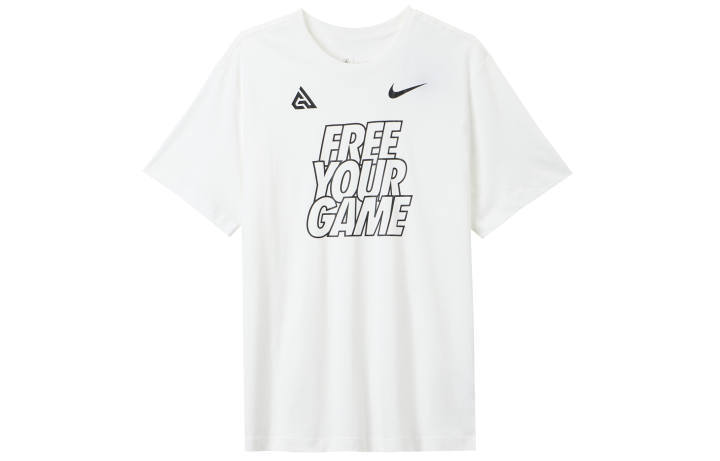 Nike Nike T Shirts Men's White Crew Neck Moderate Straight Fit