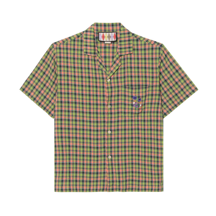 GUCCI Shirts Men's Multicolor Cuban Collar Moderate