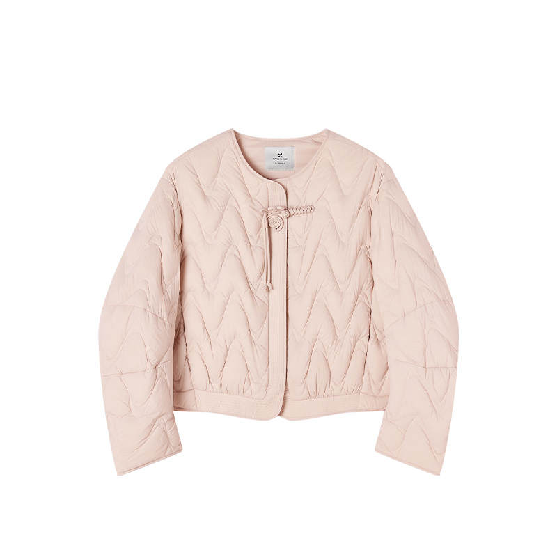 XIANGYING Down Jackets Women's Crew Neck Lightweight Chanel Inspired Down Jacket
