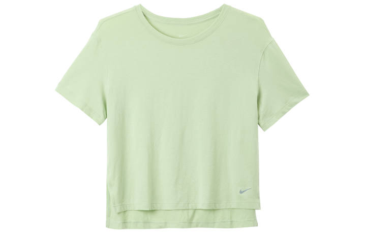 Nike Nike T Shirts Women's Green Crew Neck Moderate Straight Fit