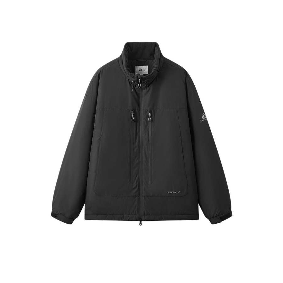 Semir Puffer Jackets Men's Black 90001 Stand Collar Moderate