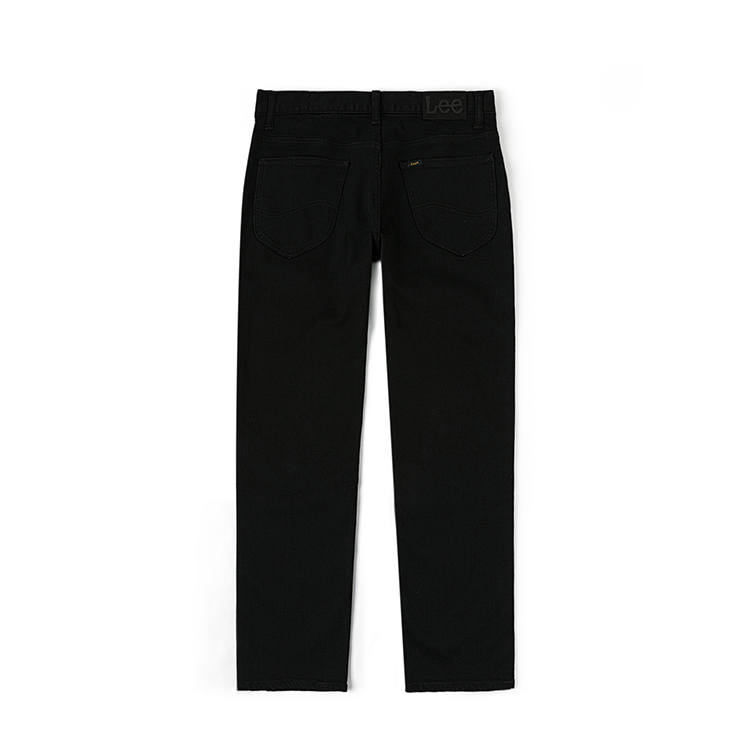 Lee Lee Jeans Men's Black Thickened Straight Fit Pants