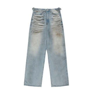 GRAILZ Jeans Unisex Light Blue Moderate Straight Fit Pants