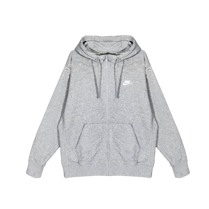 Nike Nike Jackets Unisex Gray Hooded Moderate