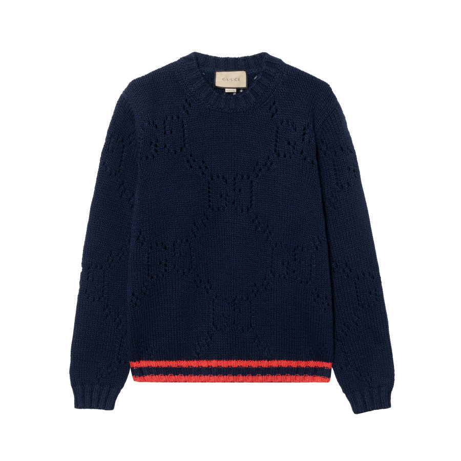 GUCCI SS22 Sweater Men's Dark Blue