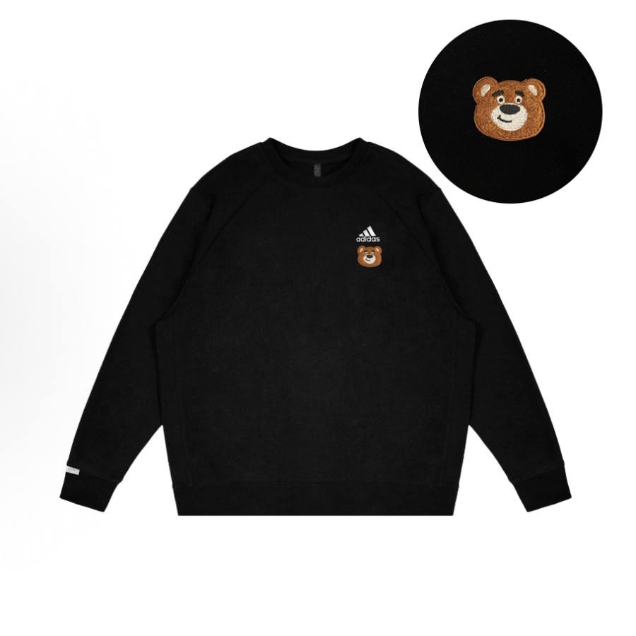 Adidas Adidas LABEL Sweatshirts Unisex Black Crew Neck Moderate Regular