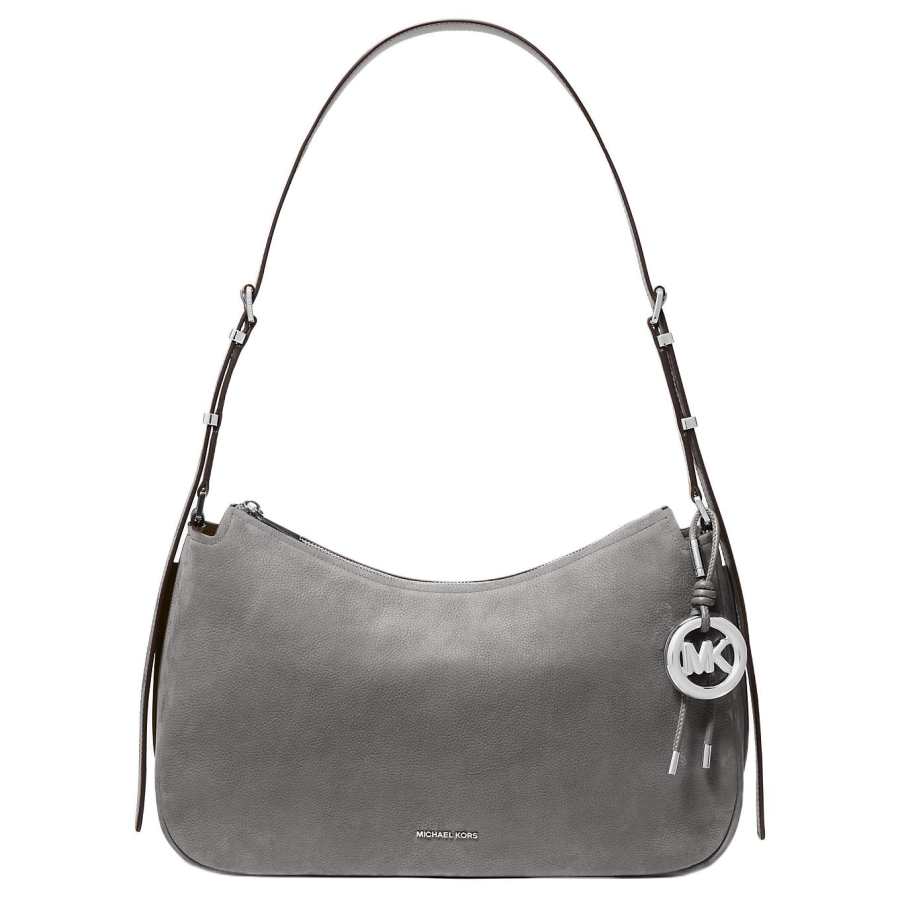 MICHAEL KORS Nolita Cow Leather Crossbody Bag, Shoulder Bag Medium Women's Gray