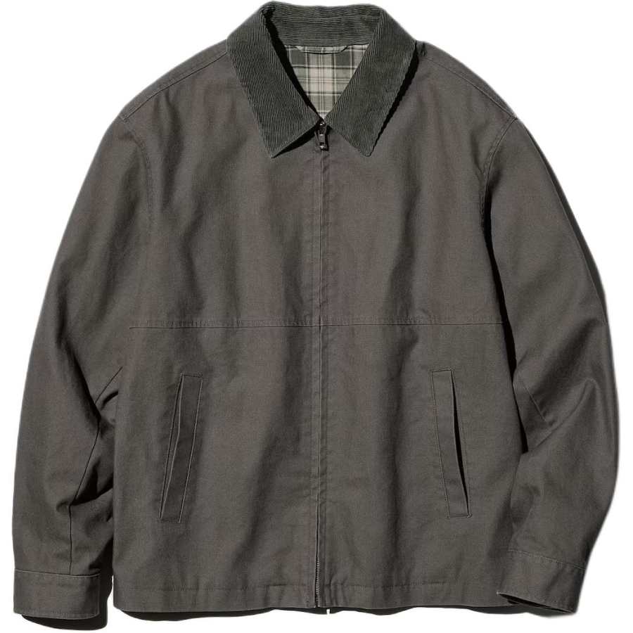 UNIQLO Jackets Unisex Olive Green Lapel Moderate Other