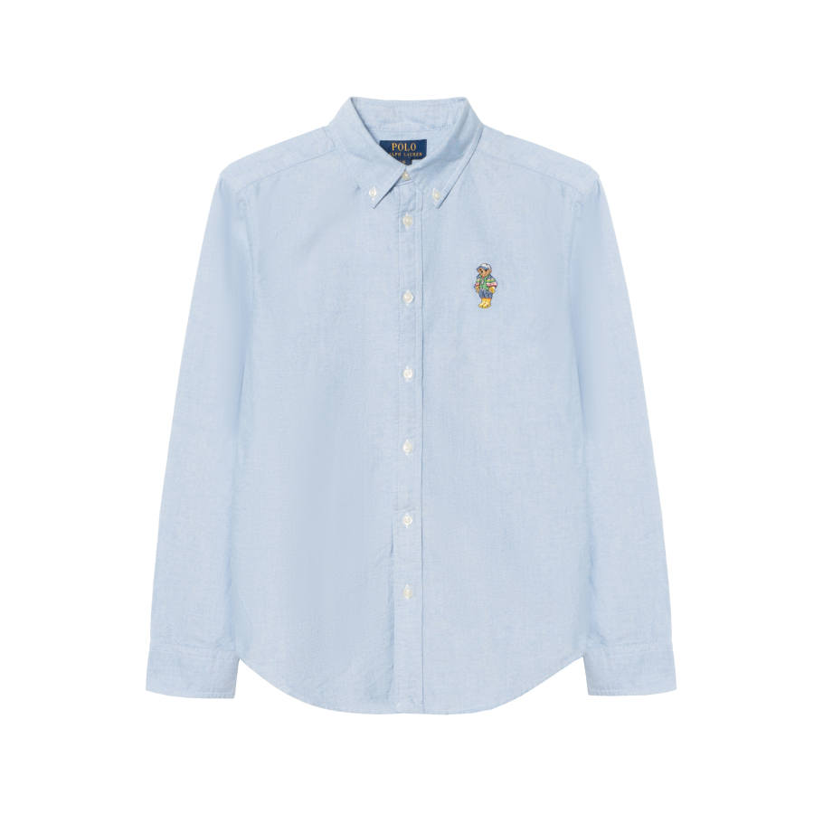 Polo Ralph Lauren Polo Bear Animal Pattern Shirt Autumn Spring Teenagers