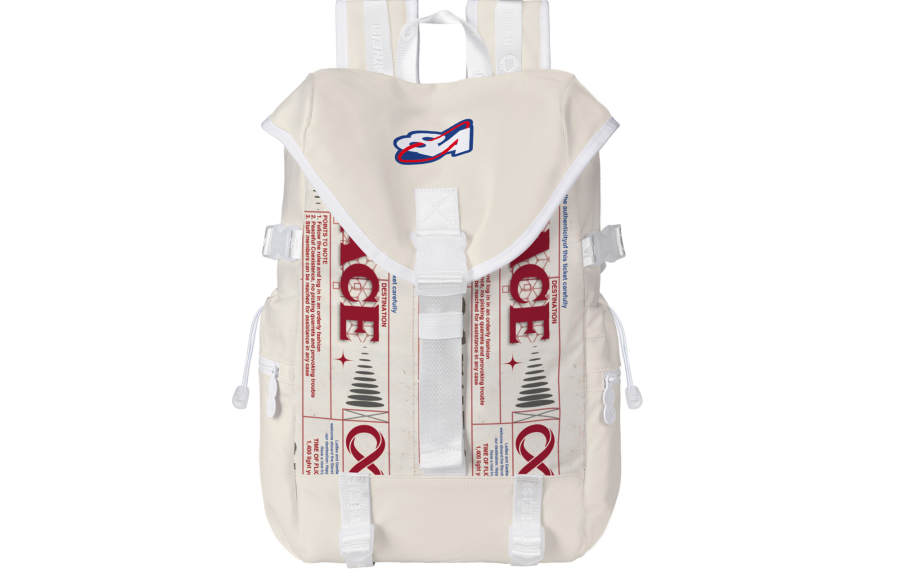 8atheist 8atheist Polyester Backpack Unisex Ecru Color Block