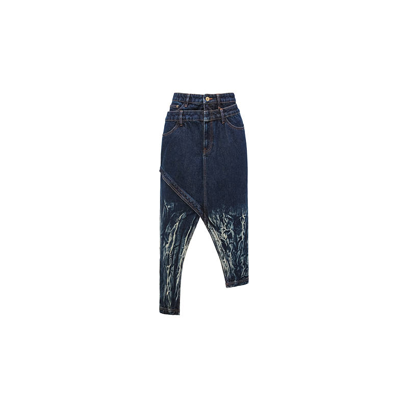 Feng Chen Wang Feng Chen Wang Whiskered Denim Skirt