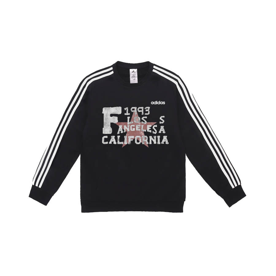 Adidas Adidas Sweatshirts Men's Black Crew Neck Moderate