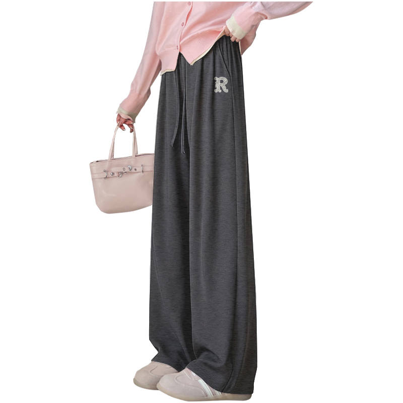 Tonlion Casual Pants Unisex Moderate Wide Leg Pants