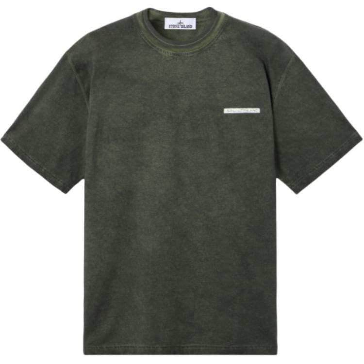 STONE ISLAND Logo Printed Crewneck T Shirt