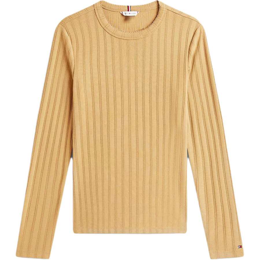 Tommy Hilfiger T Shirts Women's Khaki Crew Neck