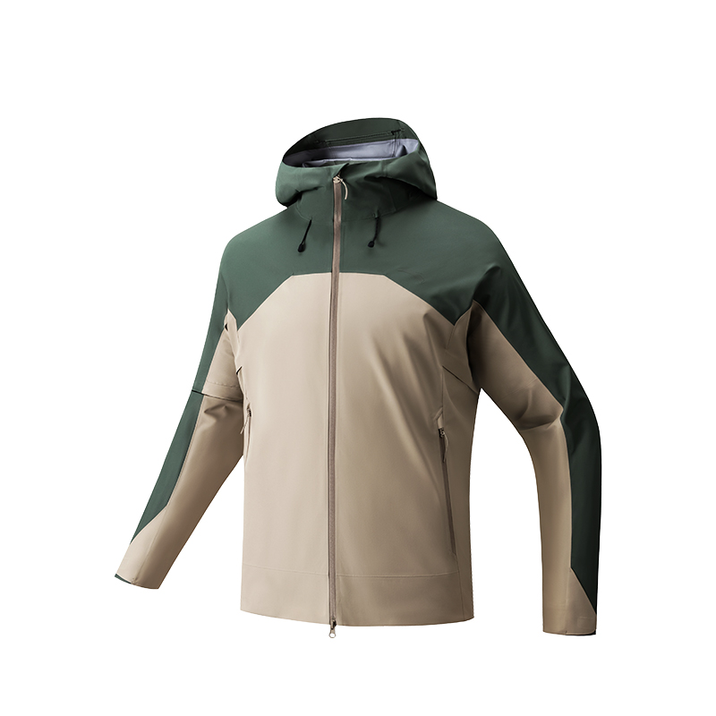 ANTA X ZHONGGUOGUOJIADILI Outdoor Collection Windbreaker Jackets Men's Oak Khaki/Earth Green Hooded Moderate