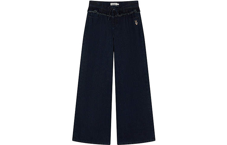 Teenie Weenie Jeans Women's Dark Blue Moderate Wide Leg Pants