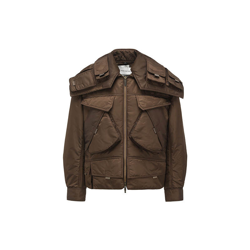Feng Chen Wang Feng Chen Wang Jackets Unisex Dark Brown Moderate Workwear