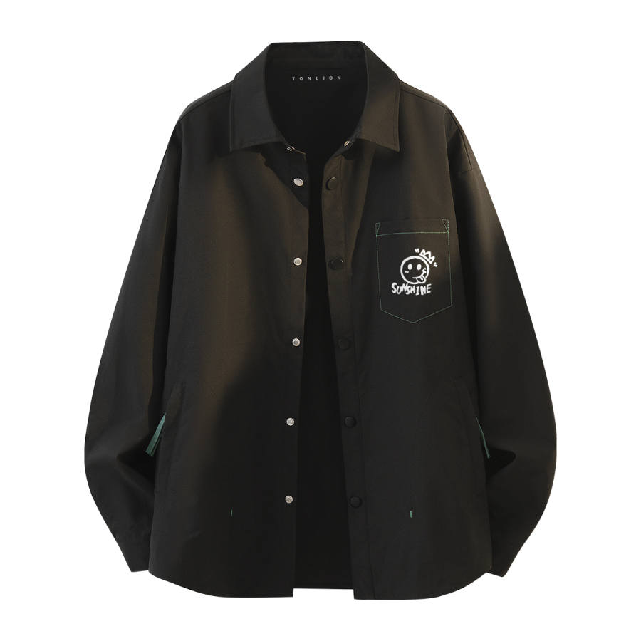 Tonlion Shirts Unisex Shirt Collar Moderate Shirt