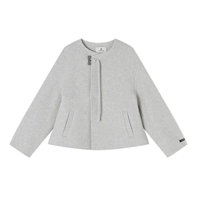 XIANGYING Coats Women's Light Gray Moderate