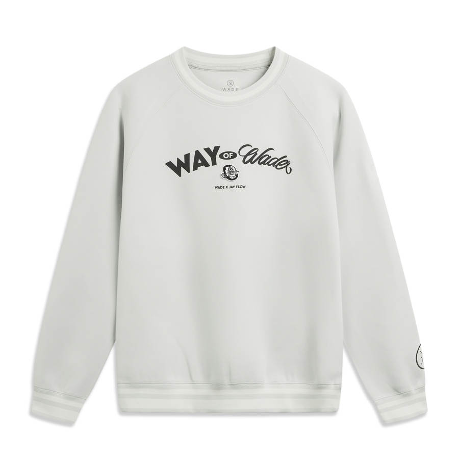 Li-Ning Li Ning Sweatshirts Men's Crystal Gray Crew Neck Moderate