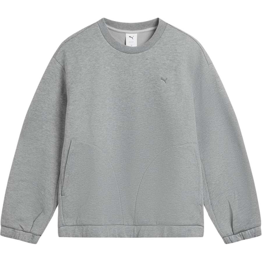 PUMA Sweatshirts Unisex Dark Gray Crew Neck Moderate