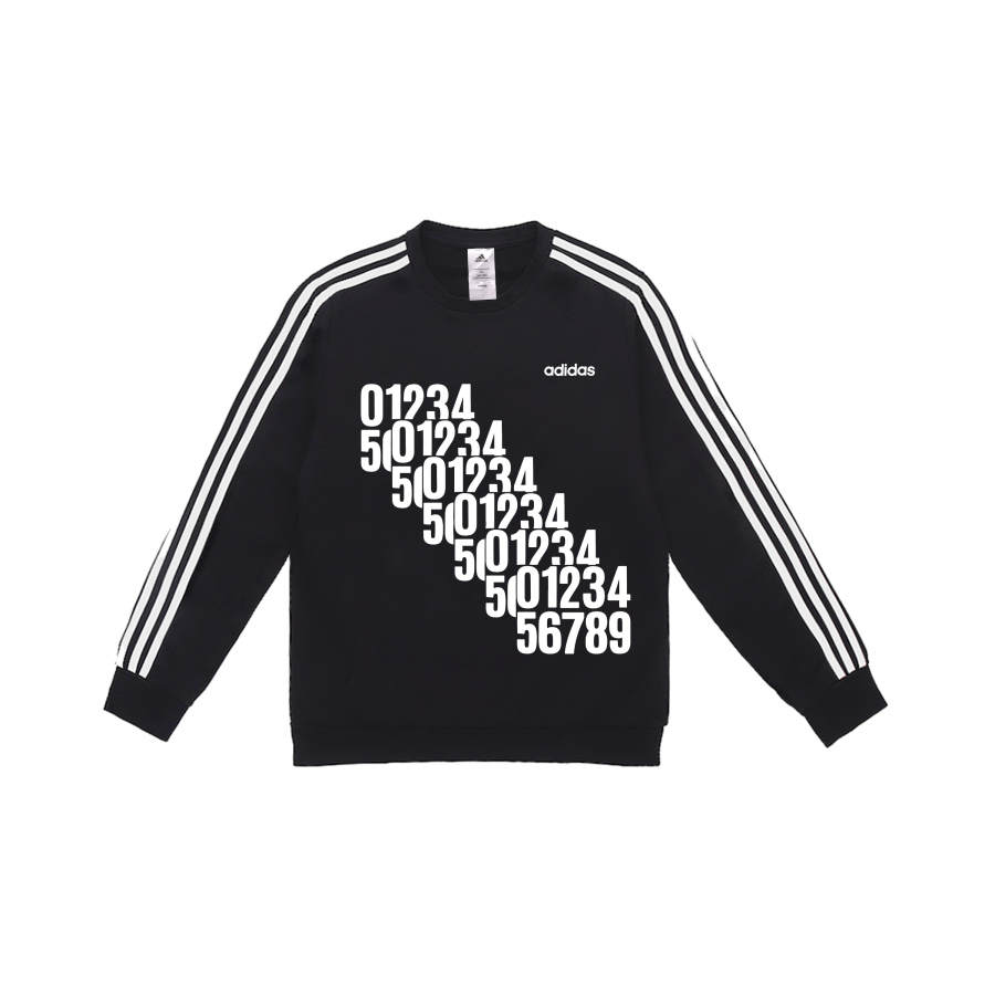Adidas Adidas Sweatshirts Men's Black Crew Neck Moderate