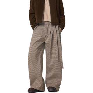 NEVER RULE Casual Pants Unisex Brown Moderate Wide Leg Pants