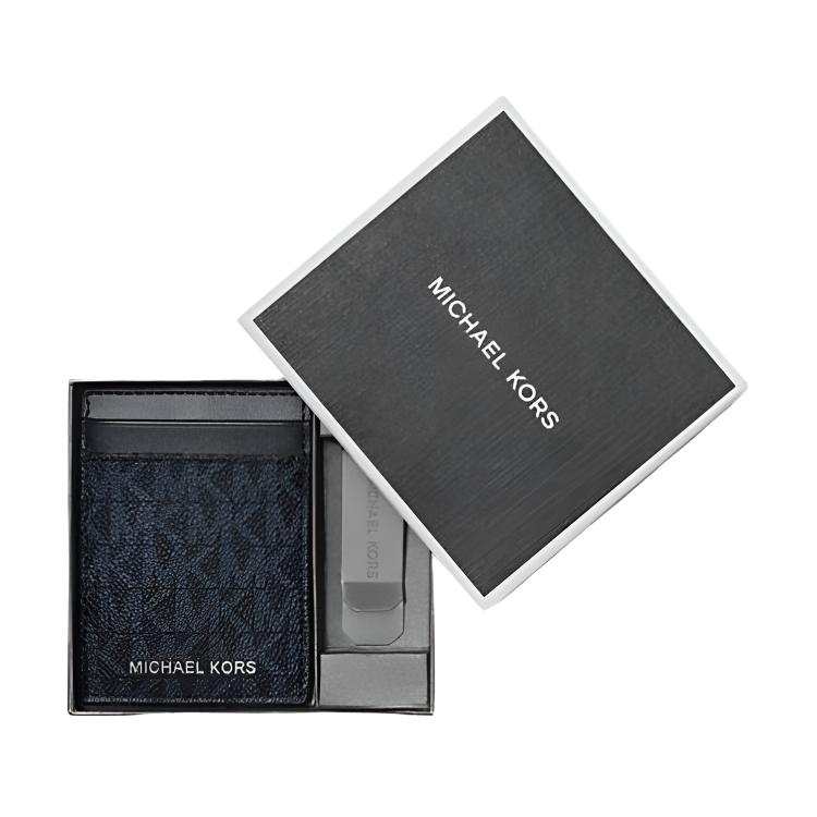 MICHAEL KORS Canvas Coin Purse, Card Holder Men's Marine Blue