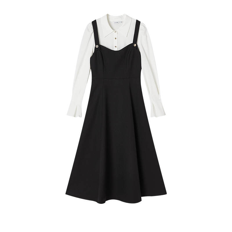 XIANGYING Long Sleeved Dress Women's