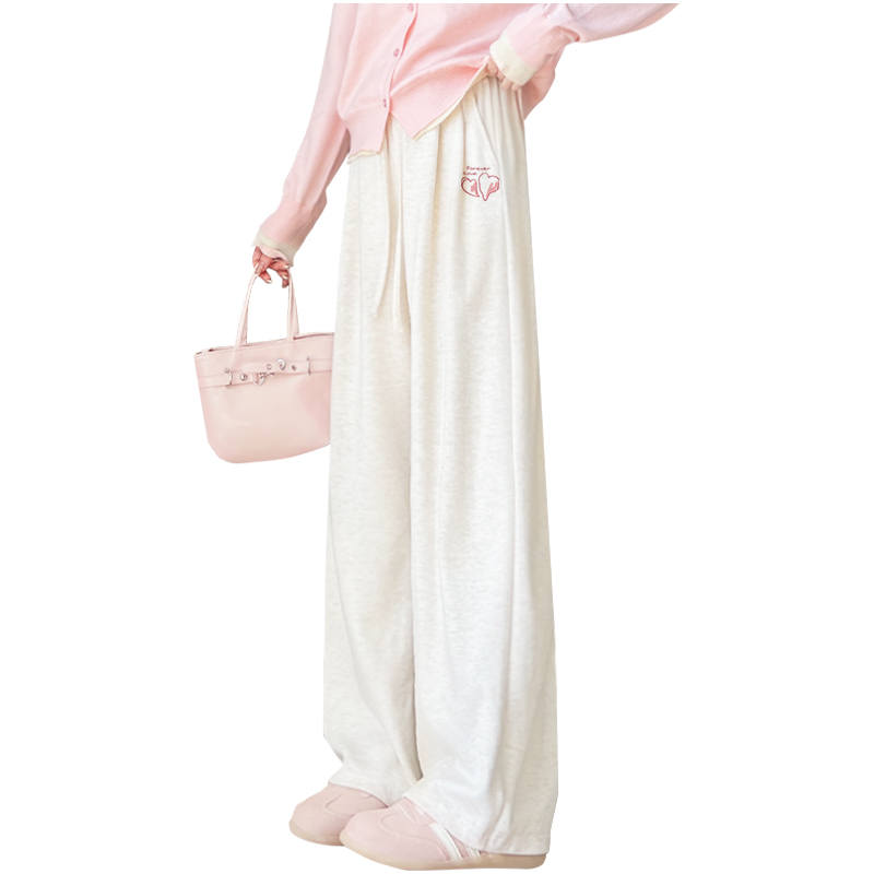 Tonlion Casual Pants Women's Thickened And Fleece Lined Wide Leg Pants
