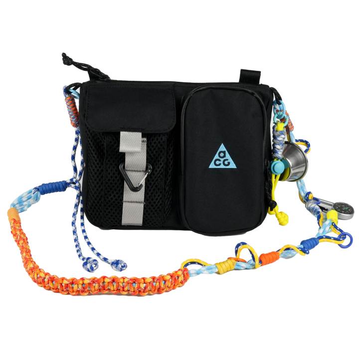 Nike Nike Fabric Crossbody Bag, Shoulder Bag Regular Unisex Black Blue