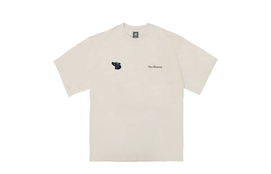 New Balance New Balance T Shirts Unisex Beige Crew Neck Moderate Straight Fit