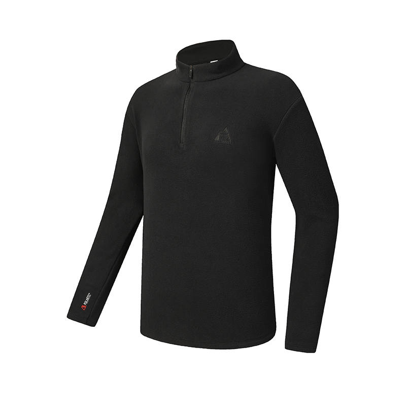 FILA Explorer T Shirts Men's Pitch Black Half Turtleneck Moderate Straight Fit