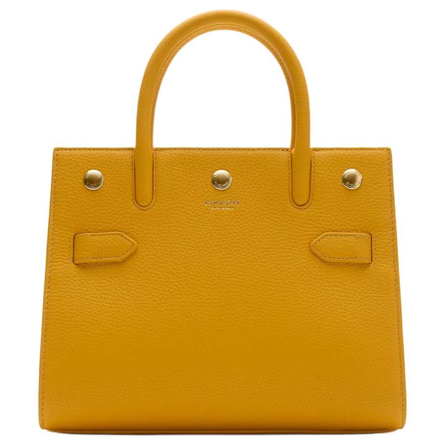 Burberry Title Calfskin Tote Handbag Mini Women's Marigold Color