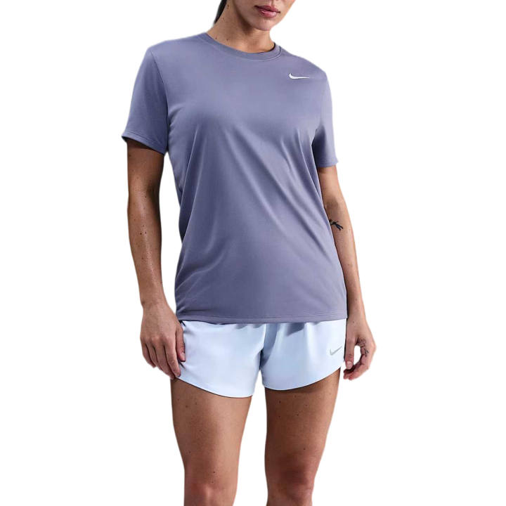 Nike Nike Dri Fit T Shirts Women's World Indigo/White Crew Neck