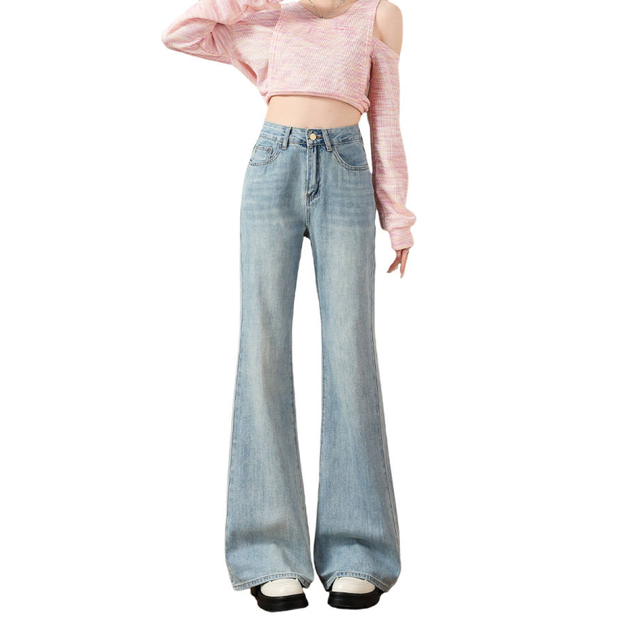 BALENO Jeans Women's Light Blue Moderate Wide Leg Pants