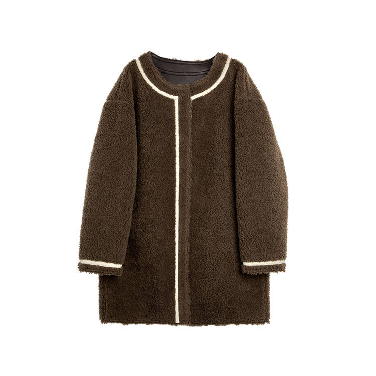 ELLE Velvet Jackets Women's Coffee Collarless Moderate
