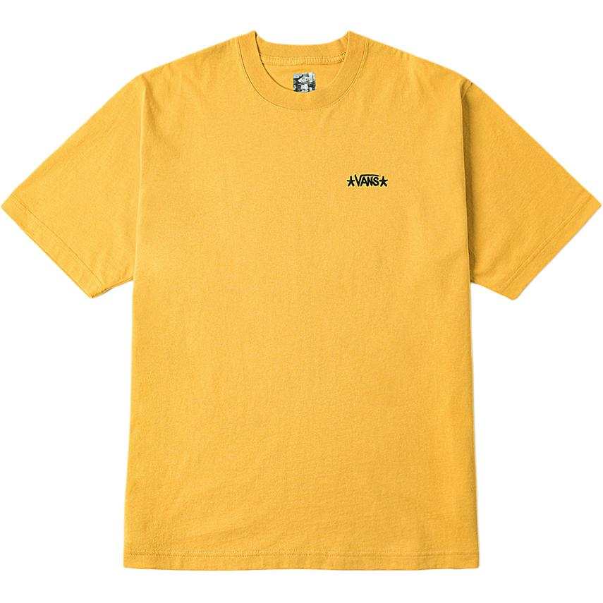 Vans Vans T Shirts Unisex Mustard Yellow Crew Neck Thin