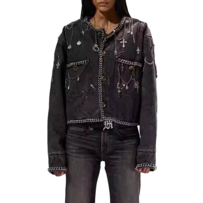 R13 R13 Embellished Denim Jacket
