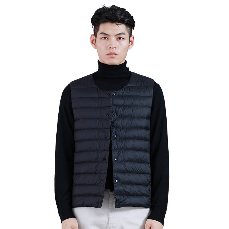 YALU Down Vests Men's Crew Neck Lightweight Other