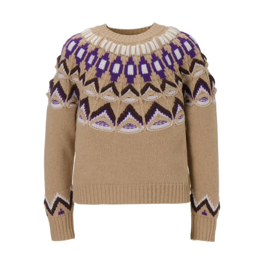 Onitsuka Tiger Knitwear Unisex Brown Crew Neck Moderate