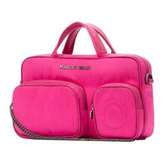 Marine Serre Zip Closure Fabric Handbag Women's Rose Red
