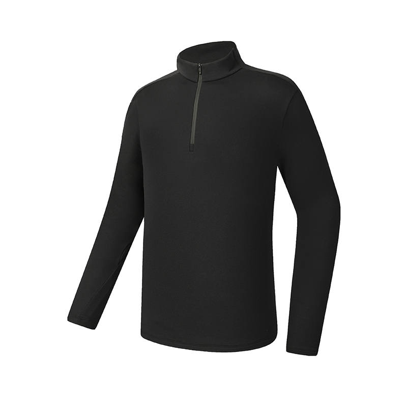 FILA Golf T Shirts Men's Black Bean Black Crew Neck Moderate