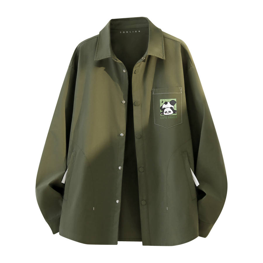 Tonlion Shirts Unisex Shirt Collar Moderate Shirt