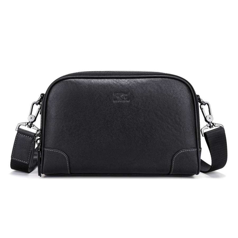 SEPTWOLVES Cow Leather Crossbody Bag QPL Regular Unisex Black