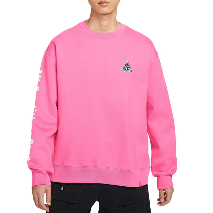 Nike Nike ACG Sweatshirts Men's Subtle Purple Pink Crew Neck Moderate